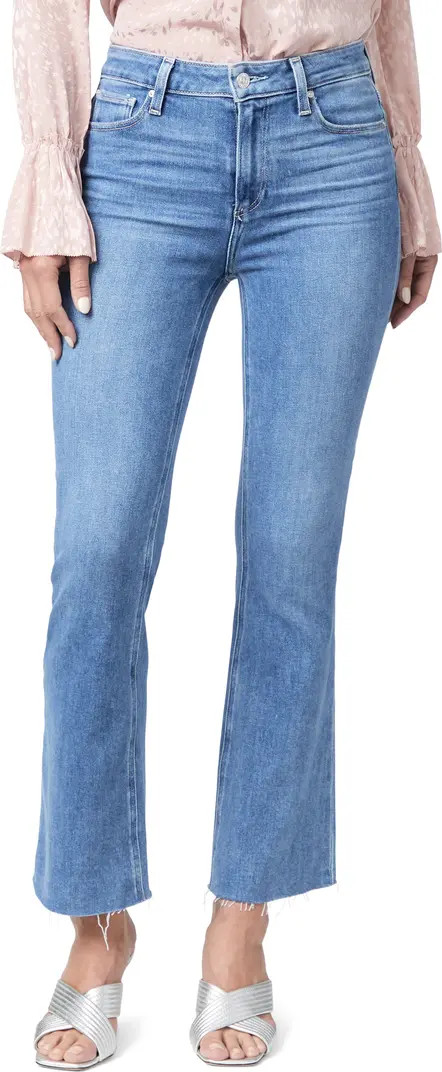 PAIGE Claudine High Waist Frayed Hem Flare Jeans | Nordstrom | Nordstrom