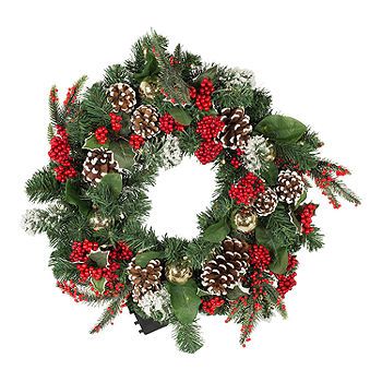 Kurt Adler Indoor Outdoor Christmas Wreath | JCPenney