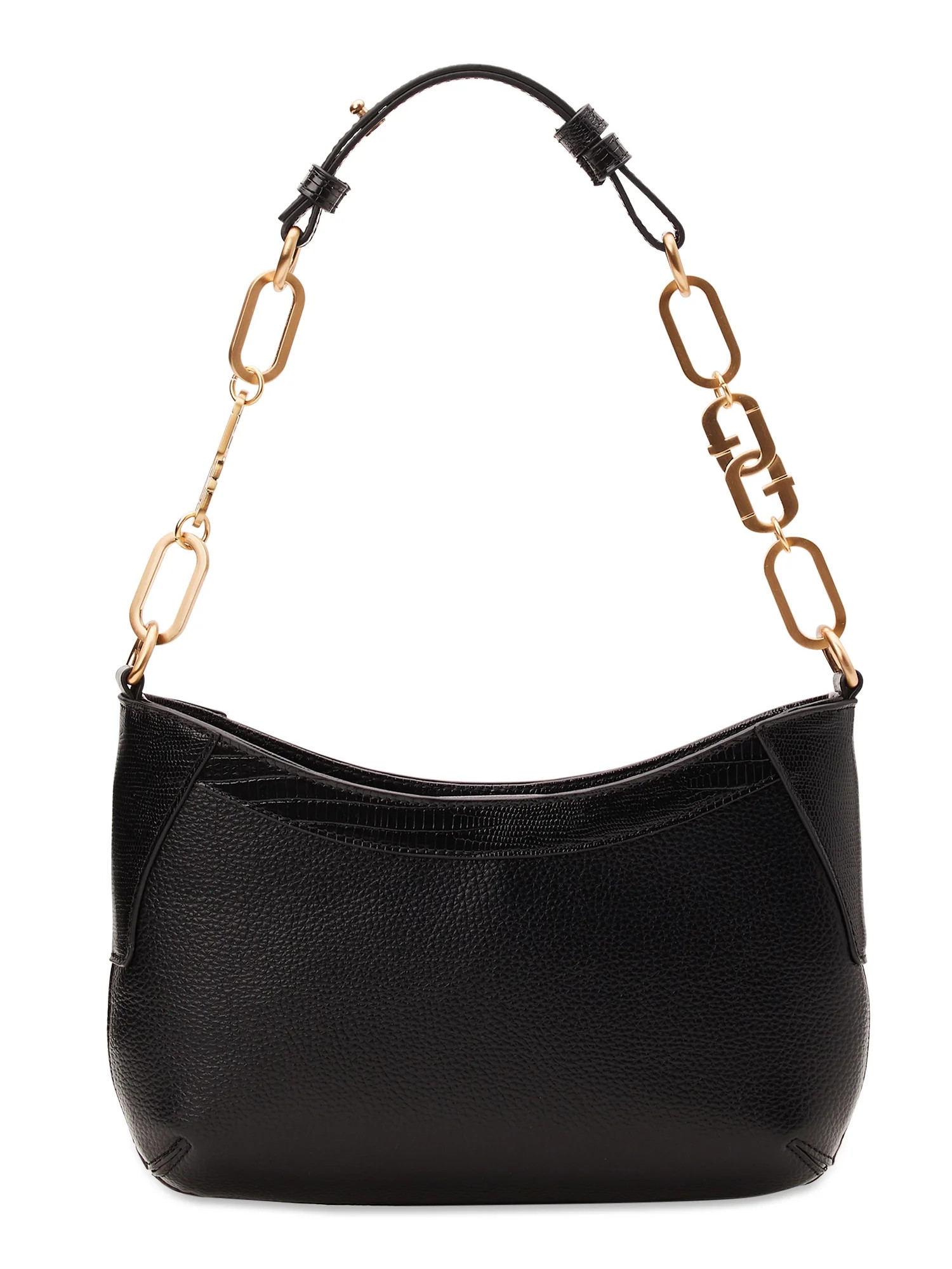 Time and Tru Women's Bryant Pebbled Shoulder Bag, Black | Walmart (US)