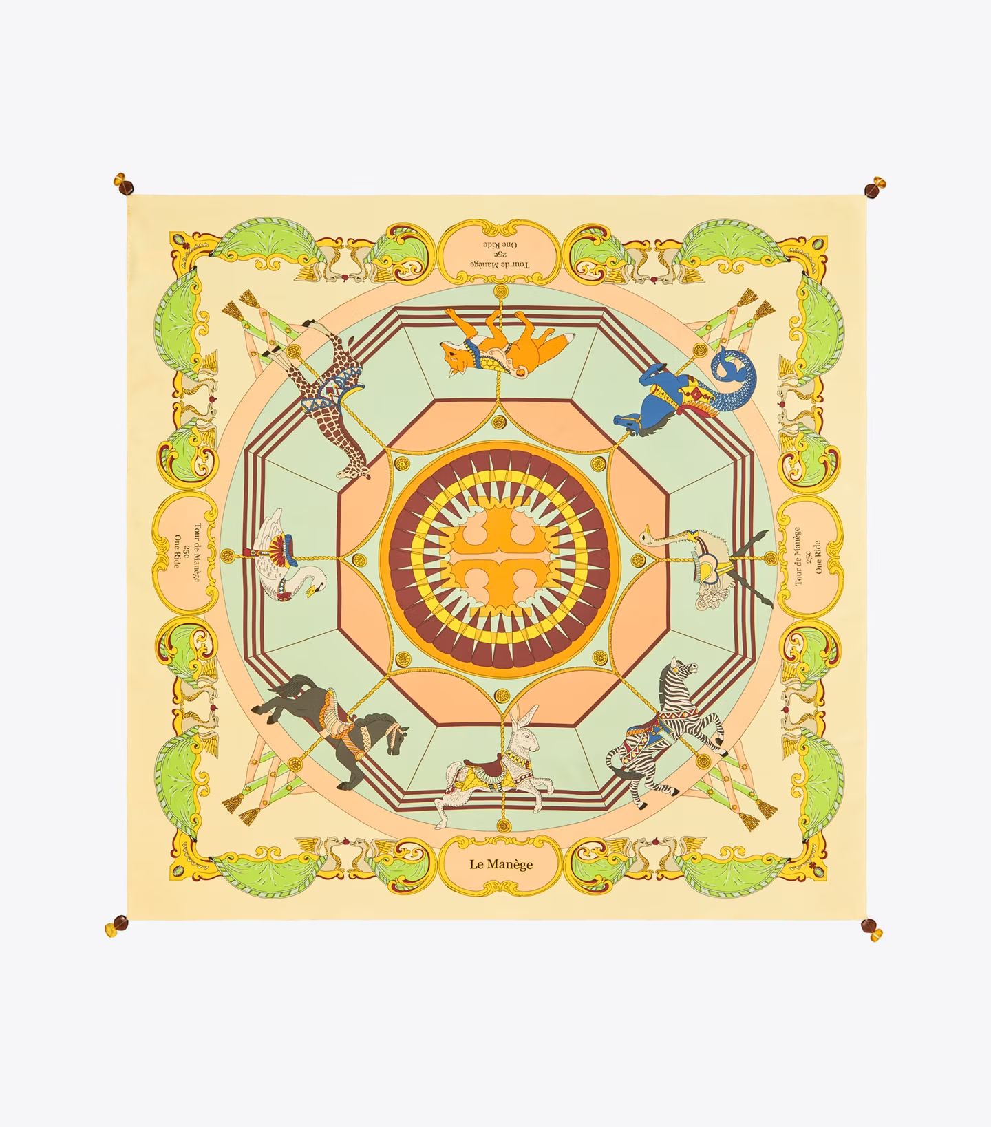 CAROUSEL DOUBLE-SIDED SILK SQUARE SCARF | Tory Burch (US)