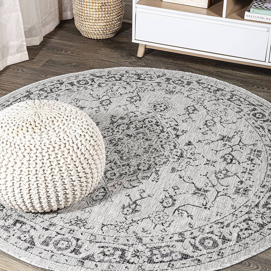 JONATHAN Y SMB102D-5R Rozetta Boho Medallion Textured Weave Indoor Outdoor -Area Rug Coastal Bohe... | Amazon (US)