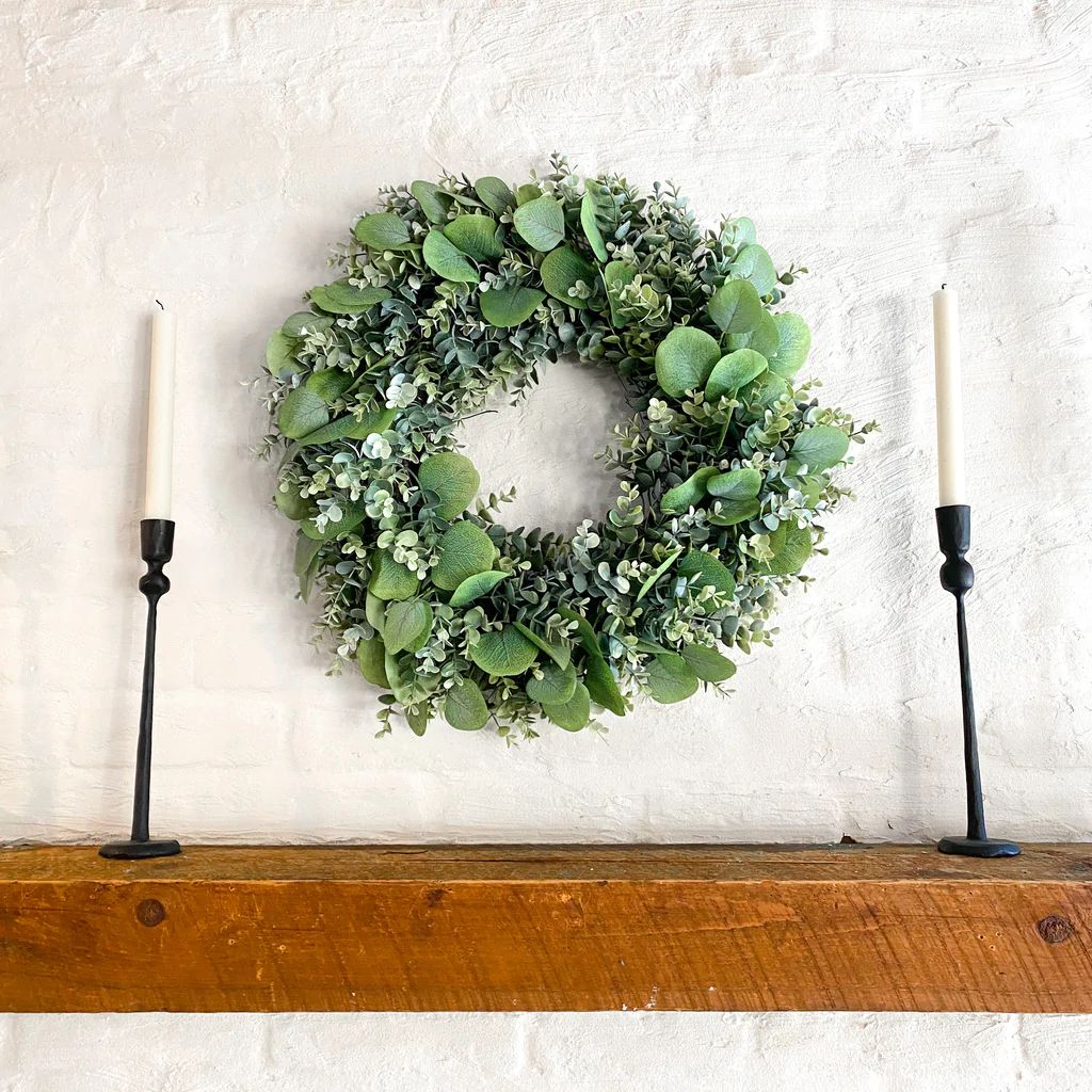 Eucalyptus and Baby Ivy Mixed Wreath | Purple Rose Home