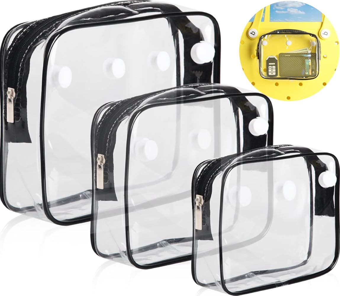 3 Packs Clear Bogg Beach Tote Bag Accessories-clear Designer Zipper Insert Bag(for 19*15*9.5 and ... | Amazon (US)