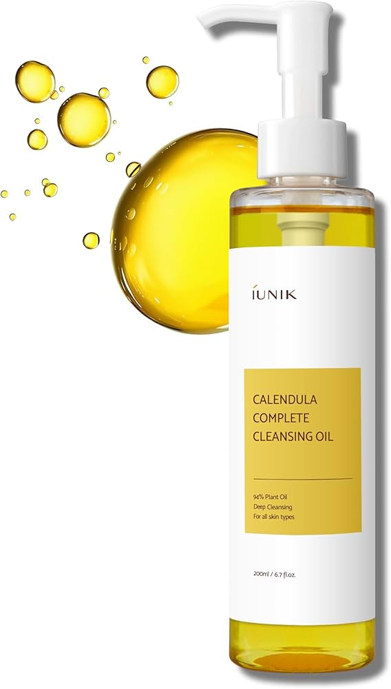 IUNIK Calendula Complete Deep Vegan Cleansing Oil 94% Plant-based Oils Blackhead Melting Makeup R... | Amazon (US)