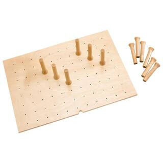30.25 in. x 6.63 in. x 21.25 in. Natural Brown Trimmable Pegboard Drawer Organizer with 12 Pegs | The Home Depot