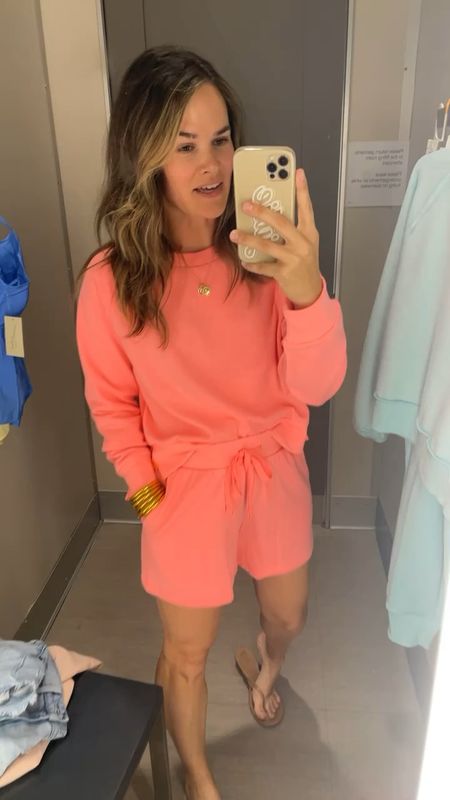 Like and comment “TARGET3” to have all links sent directly to your message. These sets are so comfy and such cute colors going into summer- they also have matching pants I will link ✨ 
.
#target #targetstyle #targetfinds #targetfashion #loungewear #loungeset #casualoutfit #casualstyle

#LTKActive #LTKsalealert #LTKxTarget