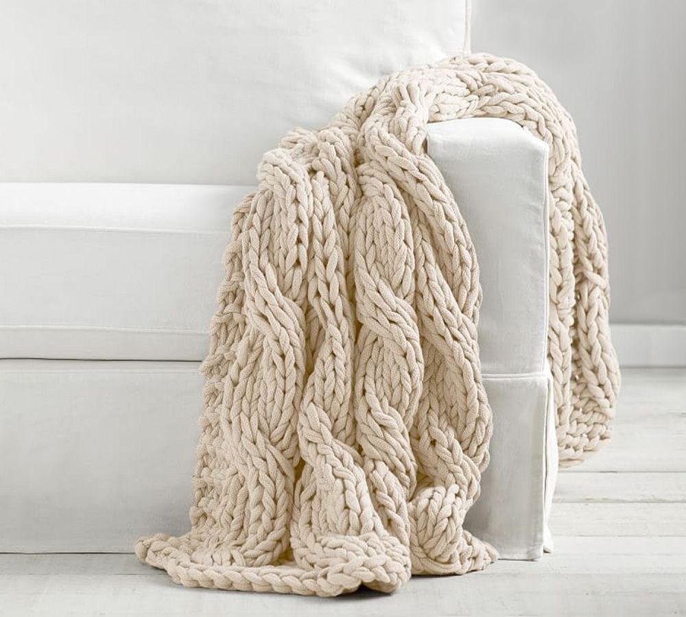 Colossal Handknit Throw | Pottery Barn (US)