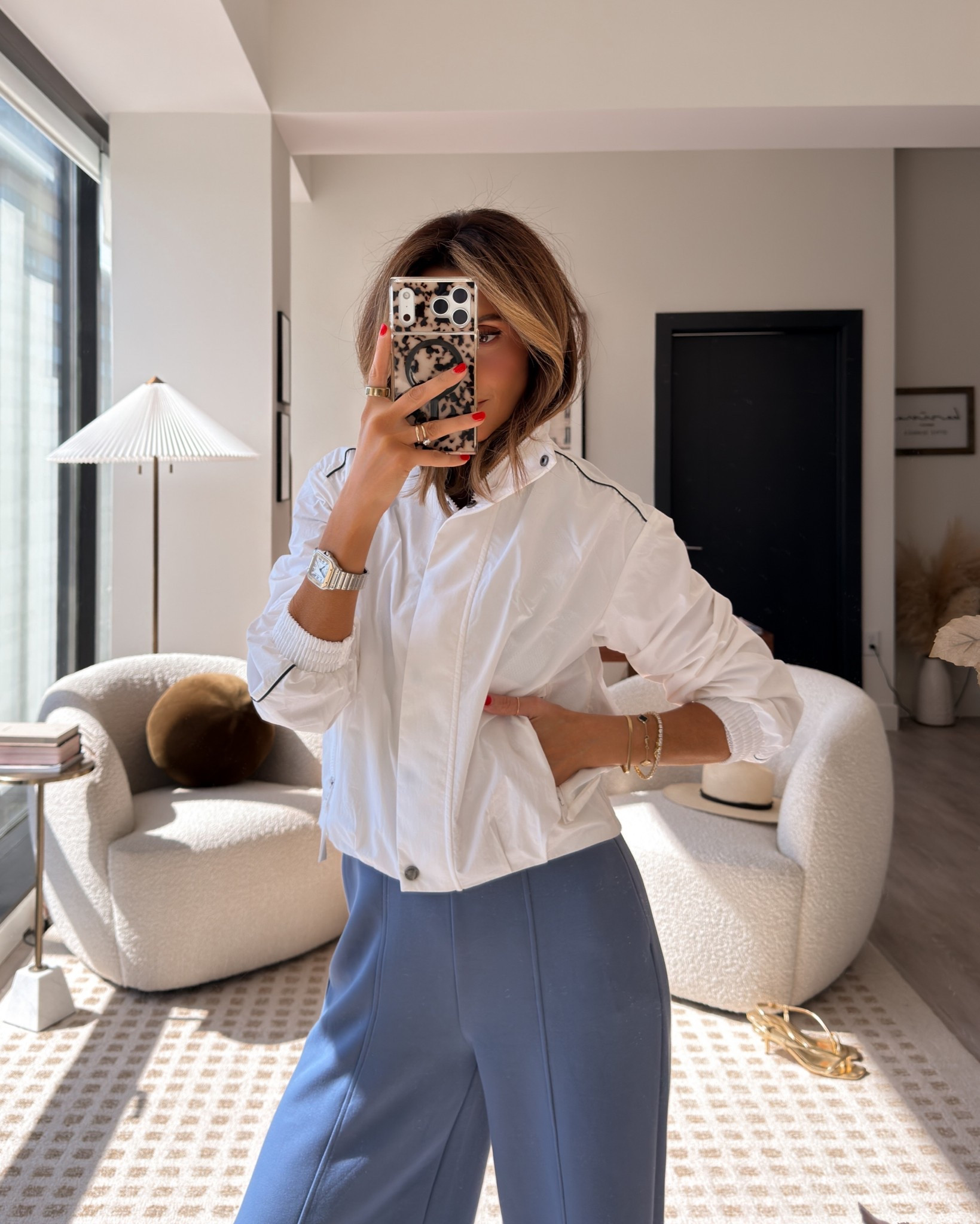 This jacket is slightly cropped and perfect for getting active! It’s water-repellent too, which makes it great for misty spring mornings.

#LTKSeasonal #LTKOver40 #LTKActive