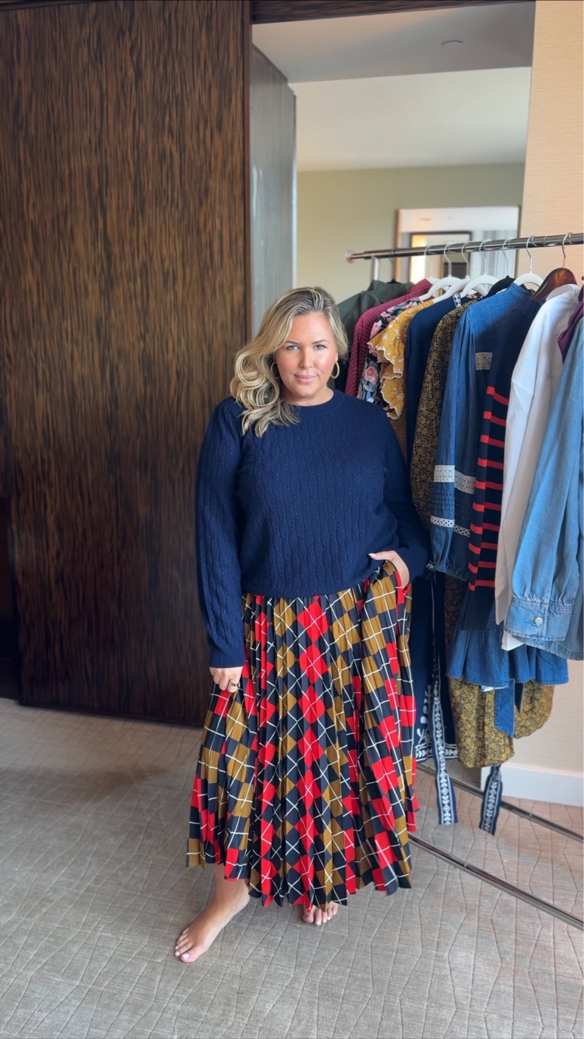 Skirt restocked in blue!!!! Walmart fall fashion! Wearing a 20 in the jeans but they run generous, a 2X in the yellow top, a XXL in the cashmere sweater, and a 2X in the skirt but runs generous! Plus size, outfit inspo, apron belly, fall fashion @walmart #walmartstyle

#LTK #LTKPlusSize #LTKMidsize

#LTKgrwm #LTKootd #LTKPlusSize