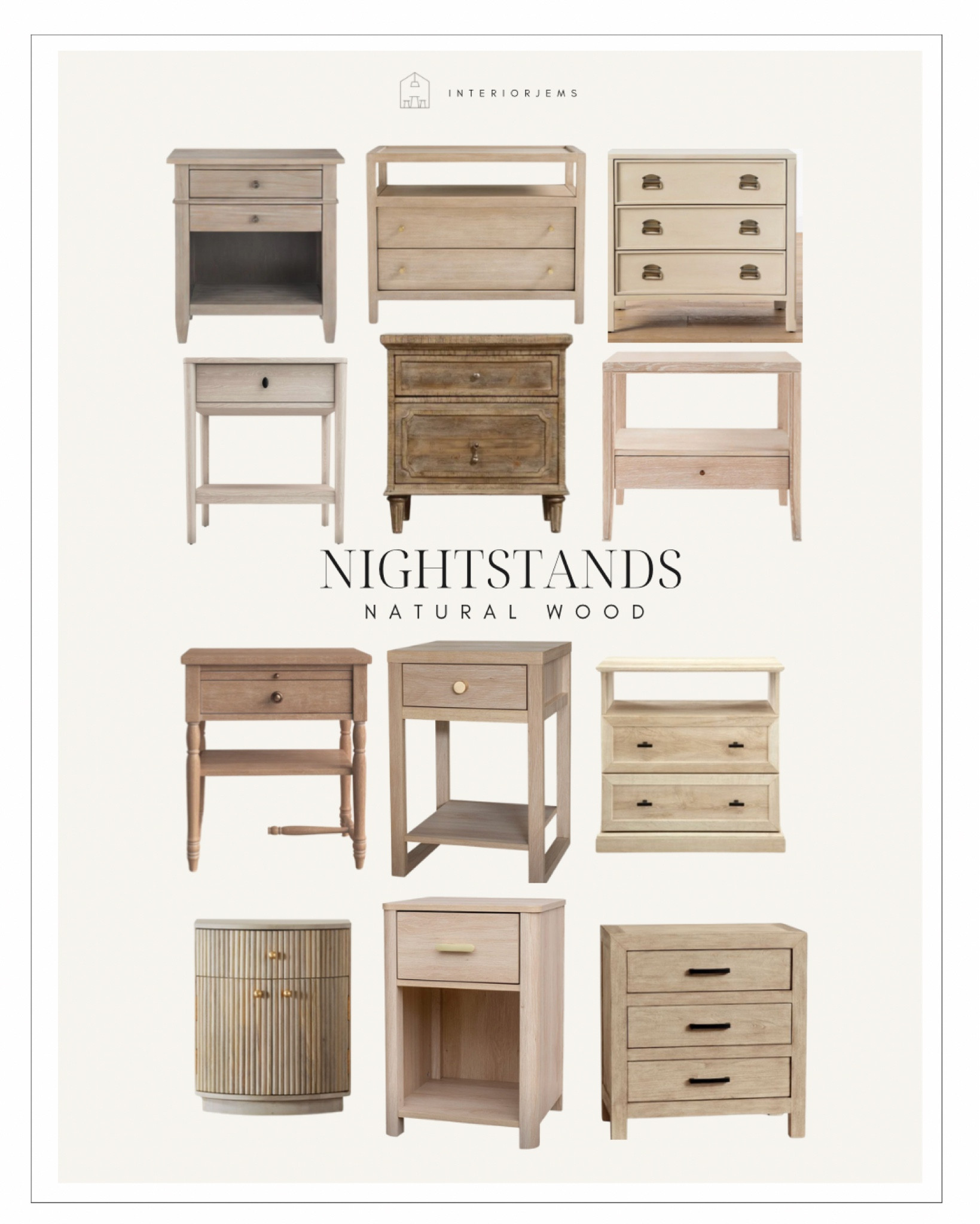 Natural wood nightstands, light wood nightstands, small nightstand, large nightstand come around nightstand, nightstand with shelf, affordable nightstand, affordable bedroom furniture, Wayfair, CB2, McGee&co￼

#LTKhome #LTKstyletip #LTKsalealert