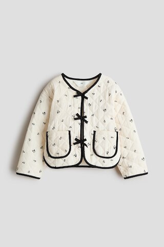 H & M - Printed Quilted Jacket - Beige | H&M (US + CA)