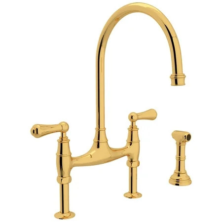 Perrin And Rowe U.4719L-2 Georgian Era Bridge Kitchen Faucet - Brass | Walmart (US)
