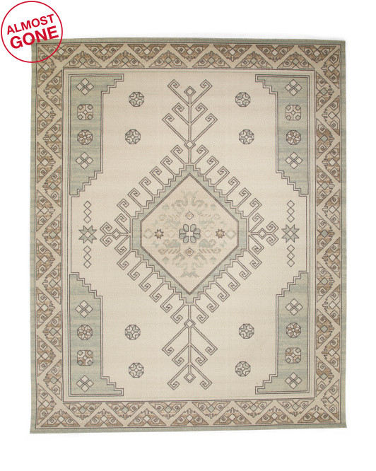 Wool Blend Flat Weave Medallion Area Rug | TJ Maxx