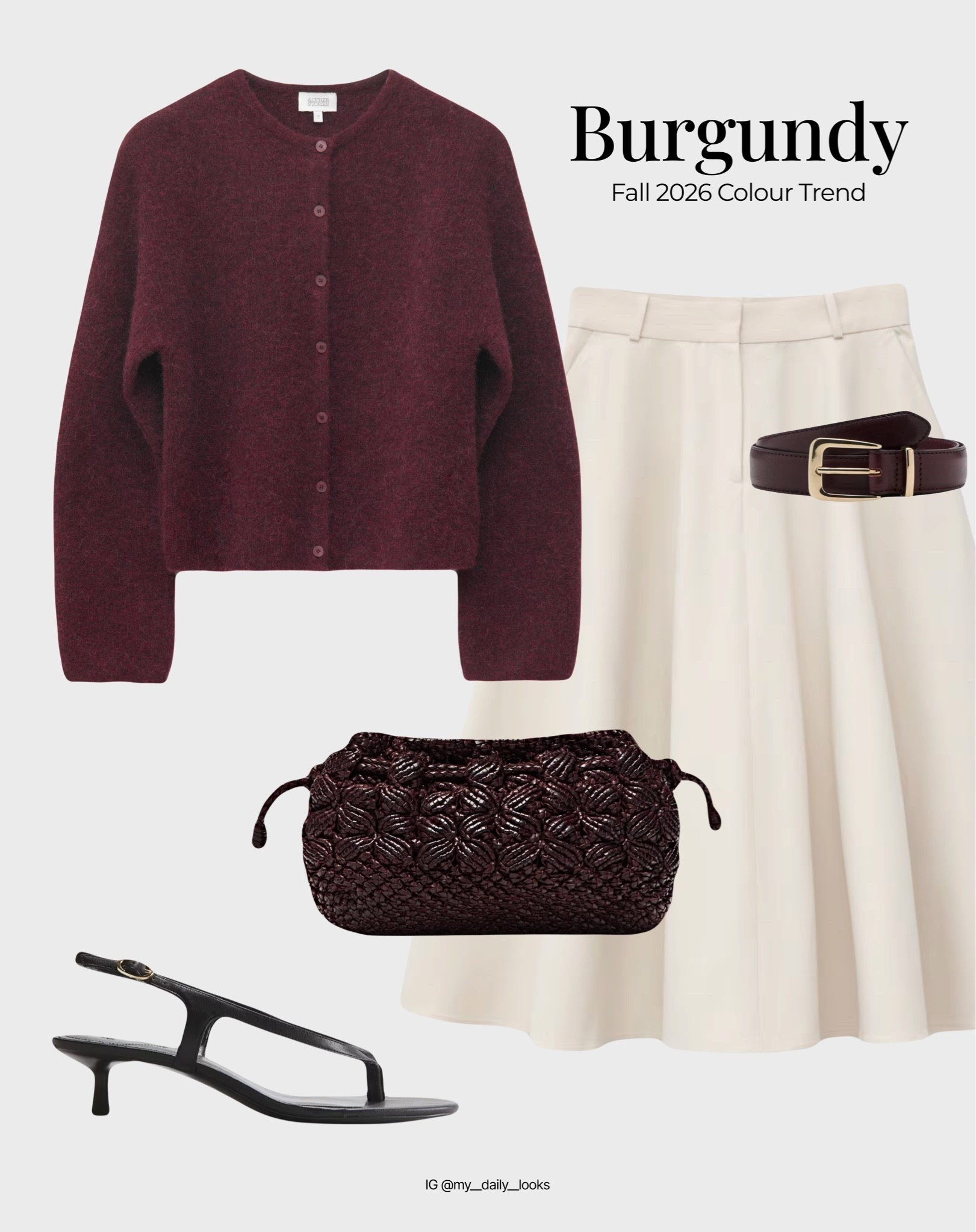 Burgundy pre-fall outfit 🖤

Tags: summer outfits, burgundy, cherry red, pre-fall, casual look, capsule wardrobe, high street.

#LTKautumn #LTKdatenight #LTKsummer