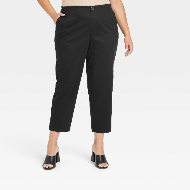 Women's Plus Size High-Rise Taper Ankle Pants - Ava & Viv™ | Target