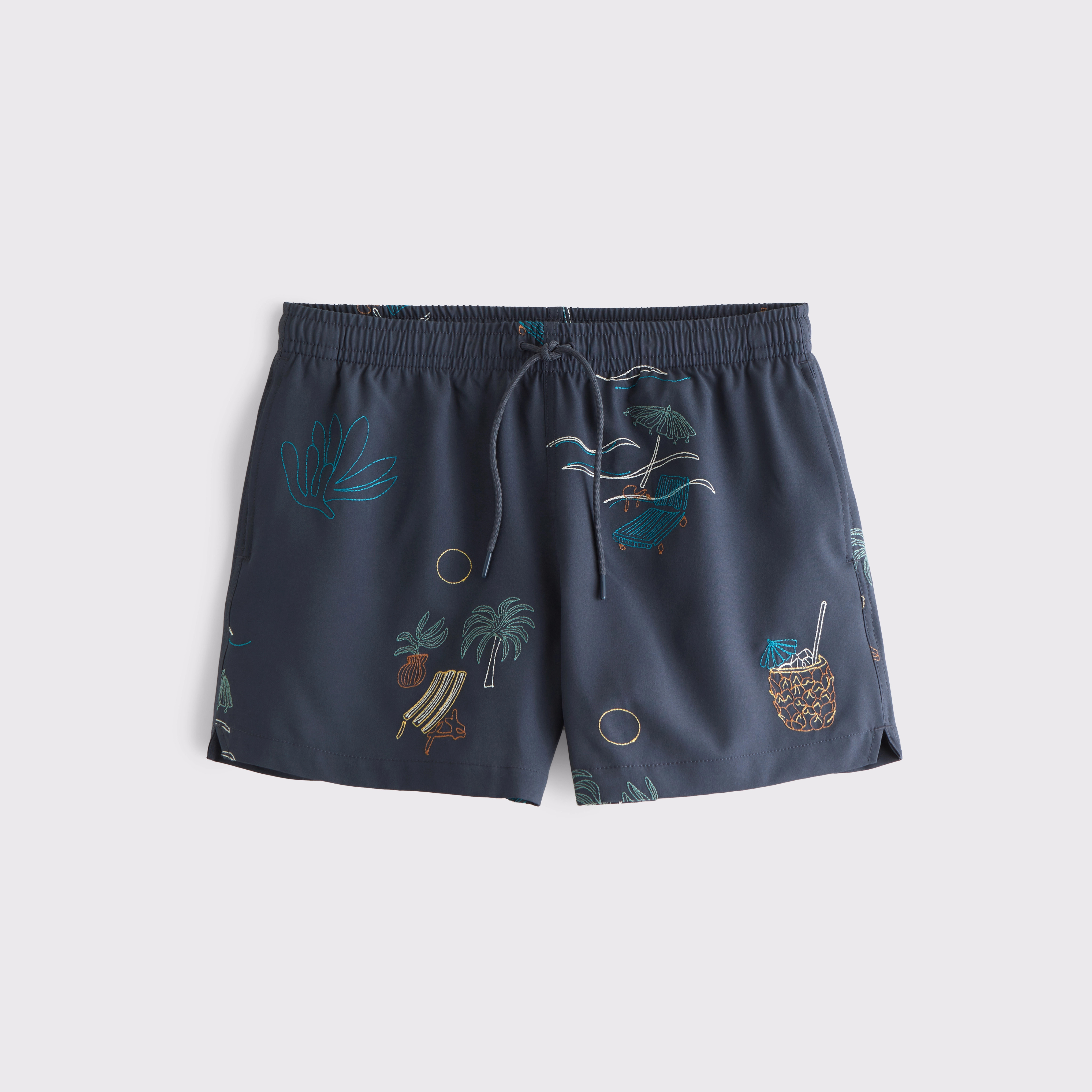 Pull-On Embroidered Swim Trunk | Abercrombie & Fitch (US)