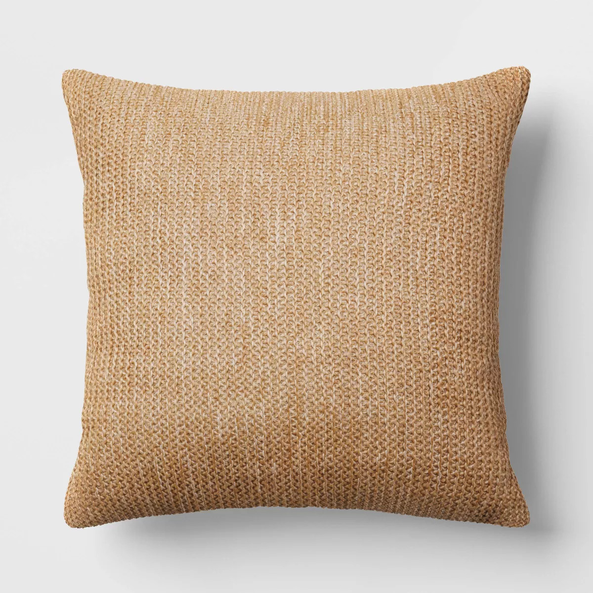 18"x18" Textural Knit Outdoor Throw Pillow Beige - Threshold™ | Target