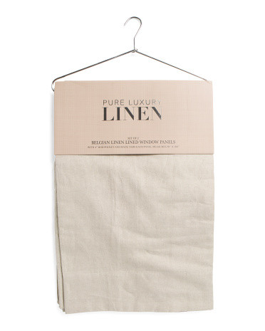 Set Of 2 Belgian Linen Lined Curtains | Marshalls