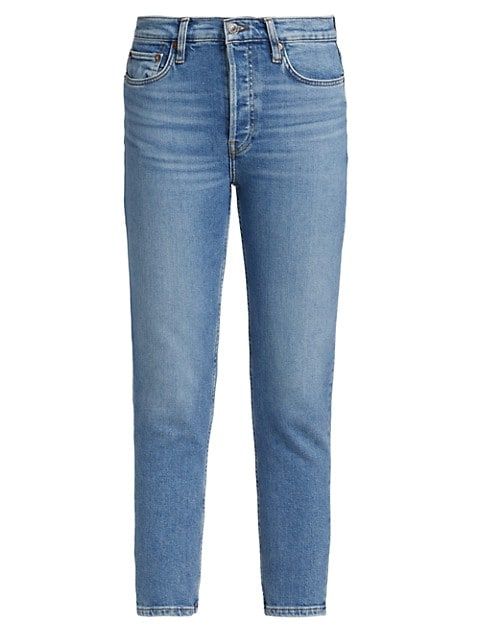90s High-Rise Ankle Crop Jeans | Saks Fifth Avenue