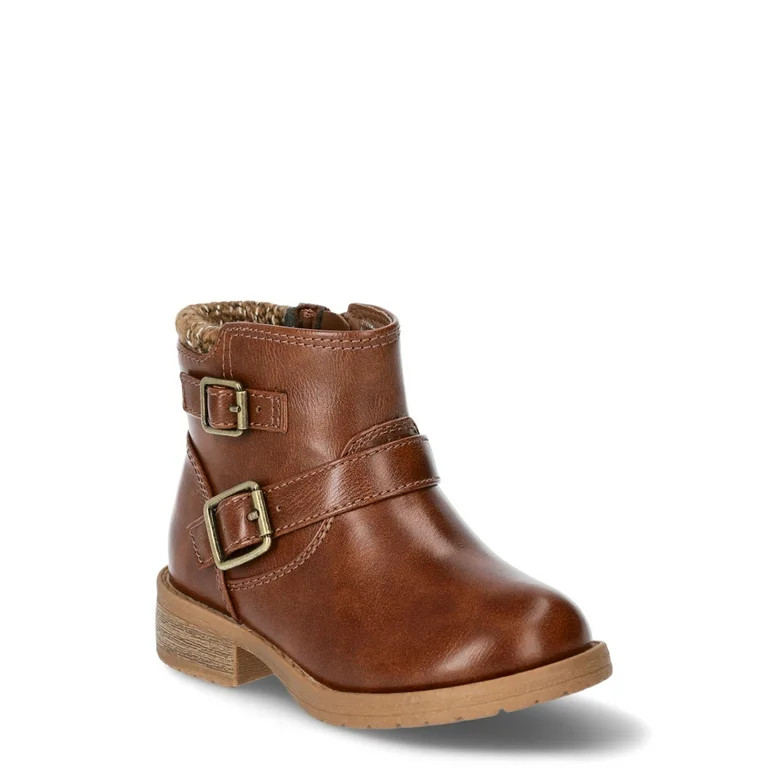Wonder Nation Toddler Girls Sweater Cuff Ankle Boots - Walmart.com | Walmart (US)