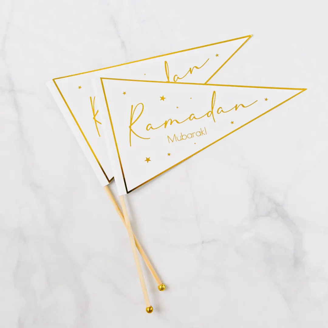 Oversized Ramadan Mubarak Flag Toppers (Set of Two) | Etsy (US)