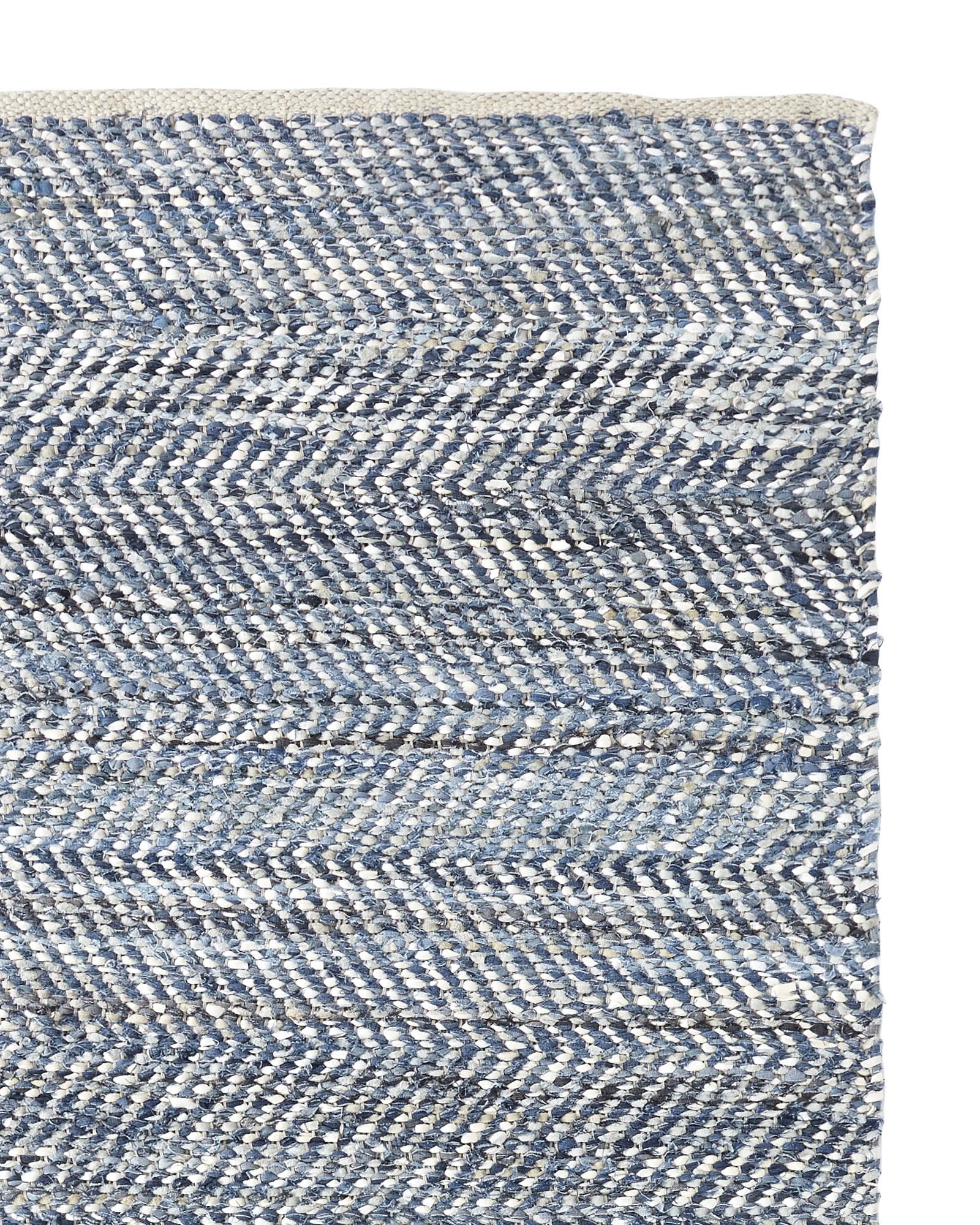 Porter Denim & Suede Rug | Serena and Lily