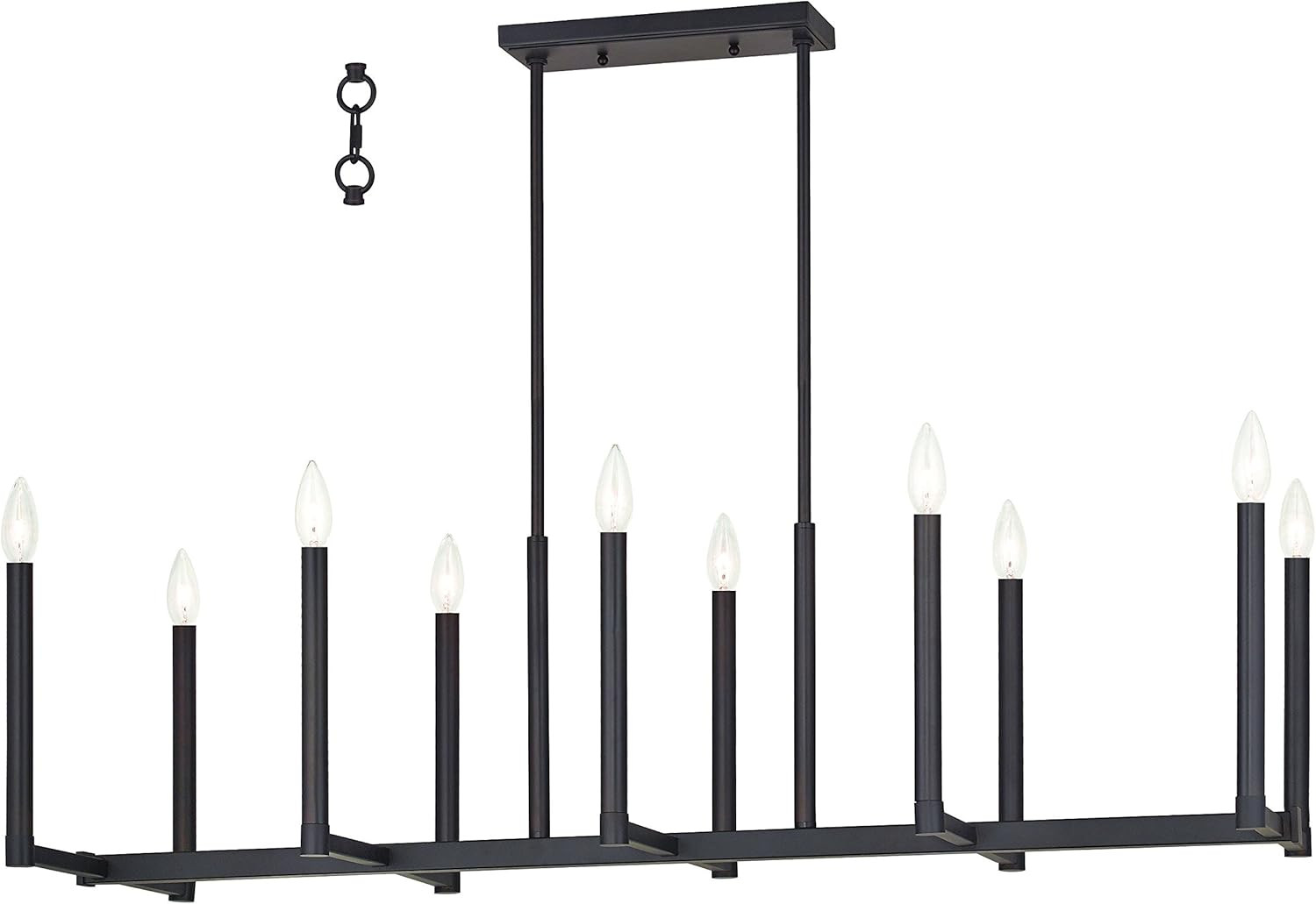 Livex Lighting 40259-07 Bronze Chandelier, 42.5" x 16" x 48.5" | Amazon (US)