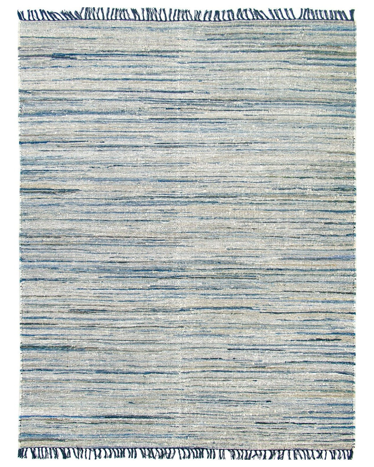 Machine Washable Rug of Recycled Denim, Blue - Stonewash | Revival Rugs Inc