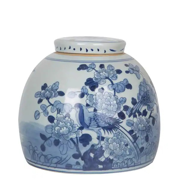 Lins Floral Bird Ming Jar Large - Bed Bath & Beyond - 35868407 | Bed Bath & Beyond