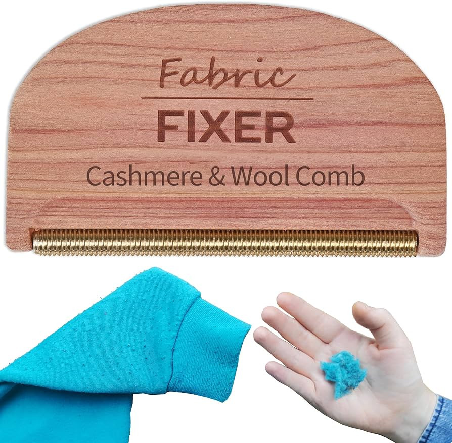Cashmere Pill Remover Comb with Cedar Wood Handle - Sweater Fuzz Comb & Wool Pilling Remover for ... | Amazon (US)