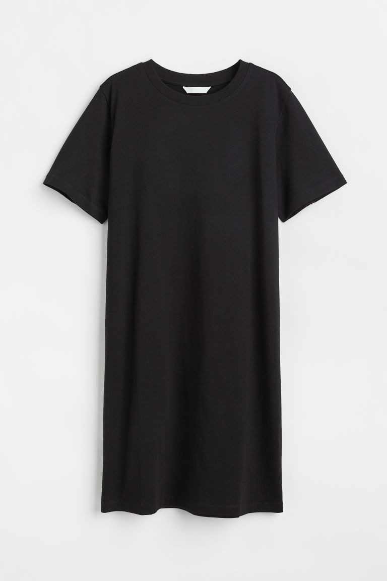 H & M - Cotton T-shirt Dress - Black | H&M (US + CA)
