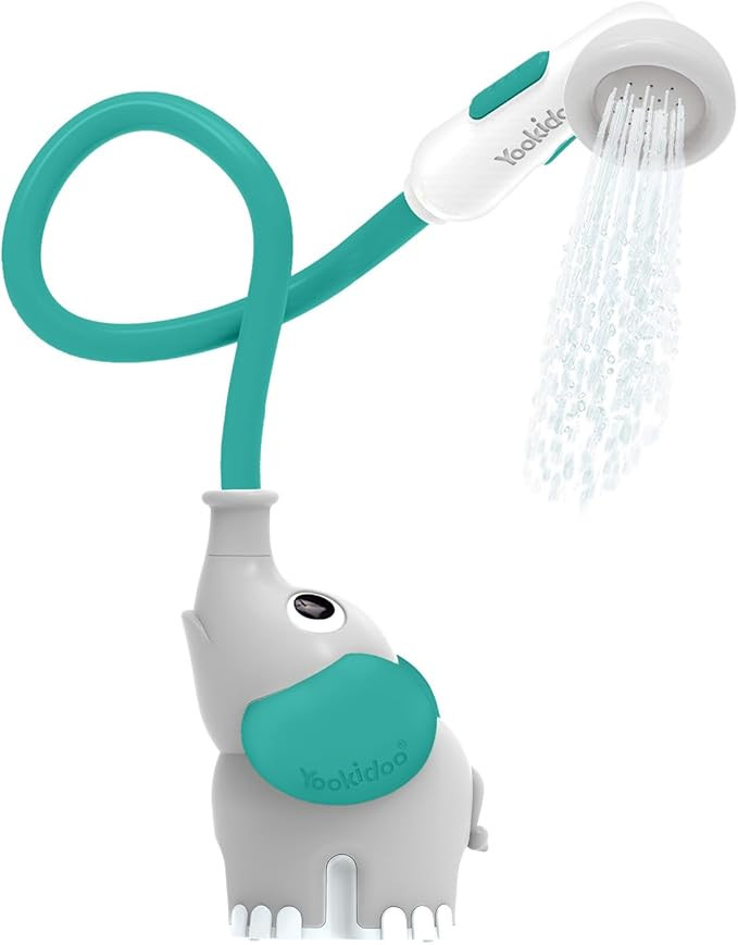 Yookidoo Baby Bath Shower Head - Elephant Water Pump with Trunk Spout Rinser - Control Water Flow... | Amazon (US)