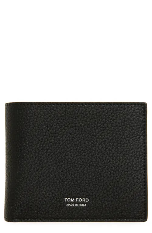 TOM FORD T-Line Soft Grain Leather Bifold Wallet in 1N001 Black at Nordstrom | Nordstrom