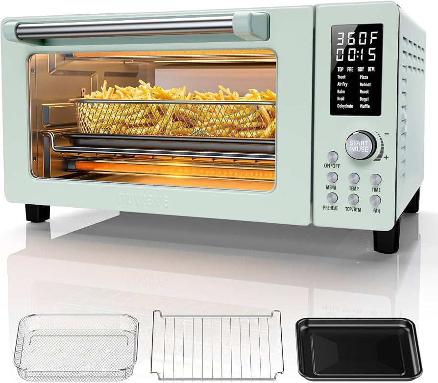 Nuwave Bravo Pro Smart 21QT Toaster Oven Air Fryer Combo, Convection Oven Countertop, 10 function... | Amazon (US)
