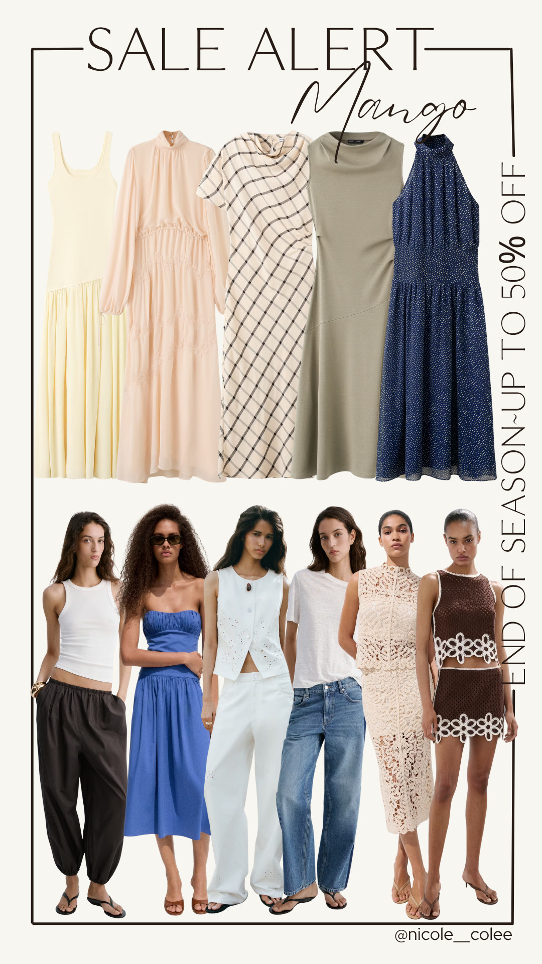 The Mango sale is officially dangerous. 😍

I've been browsing their end-of-season styles and found so many elevated pieces that look far more expensive than they are. Think chic dresses, effortless sets, easy summer separates, and those timeless staples you'll wear on repeat.

The best part? Select styles are now up to 50% off. 👏

If you've been eyeing Mango lately, now is definitely the time to add to cart. These are my favorite picks from the sale before sizes start disappearing.

Happy shopping! 🤍

#LTKSaleAlert #MangoStyle #LTKFinds #SummerStyle #FashionDeals 

 #LTKdayinmylife #LTKstorytime #LTKSaleAlert
