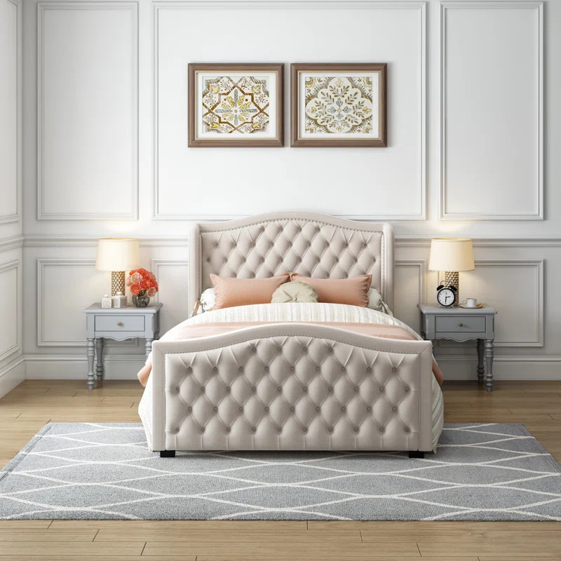 Tufted Upholstered Platform Bed | Wayfair Professional