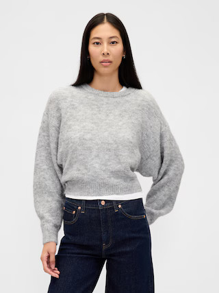 Fuzzy Oversized Crewneck Sweater | Gap (US)