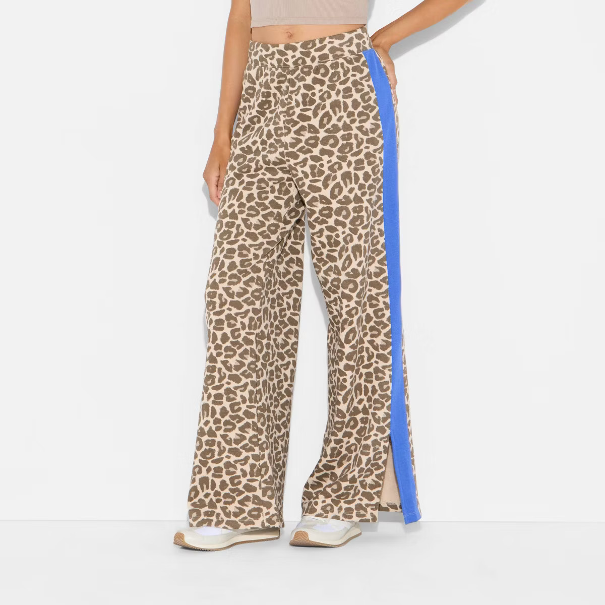 Women's Leopard Print Pull-On Graphic Pants - Brown | Target
