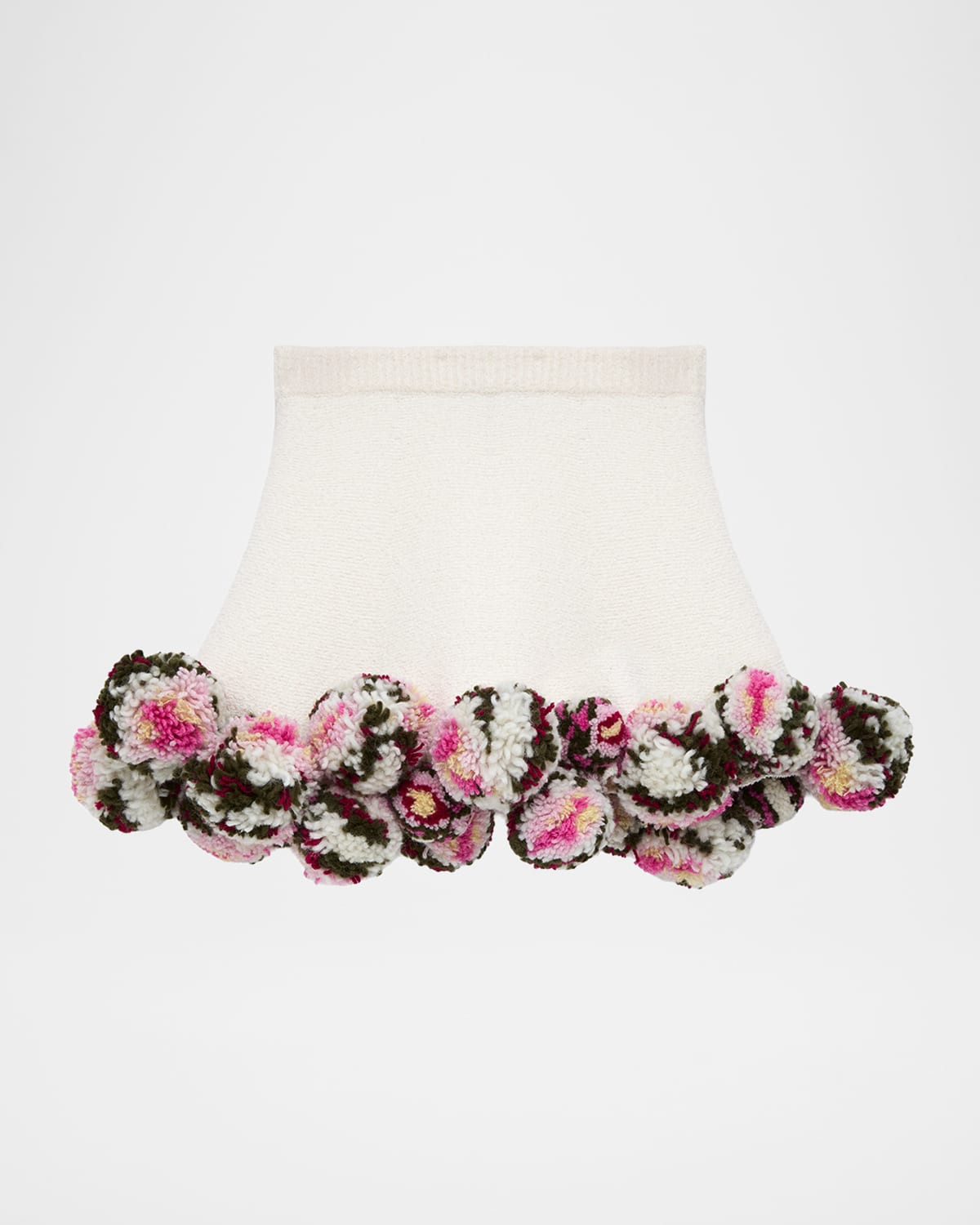 x Paula & apos;s Ibiza Pom-Pom Boucle Mini Skirt | Neiman Marcus