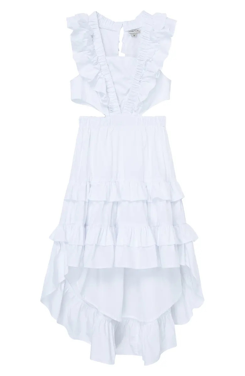 Habitual Kids' High-Low Cutout Ruffle Dress | Nordstrom | Nordstrom