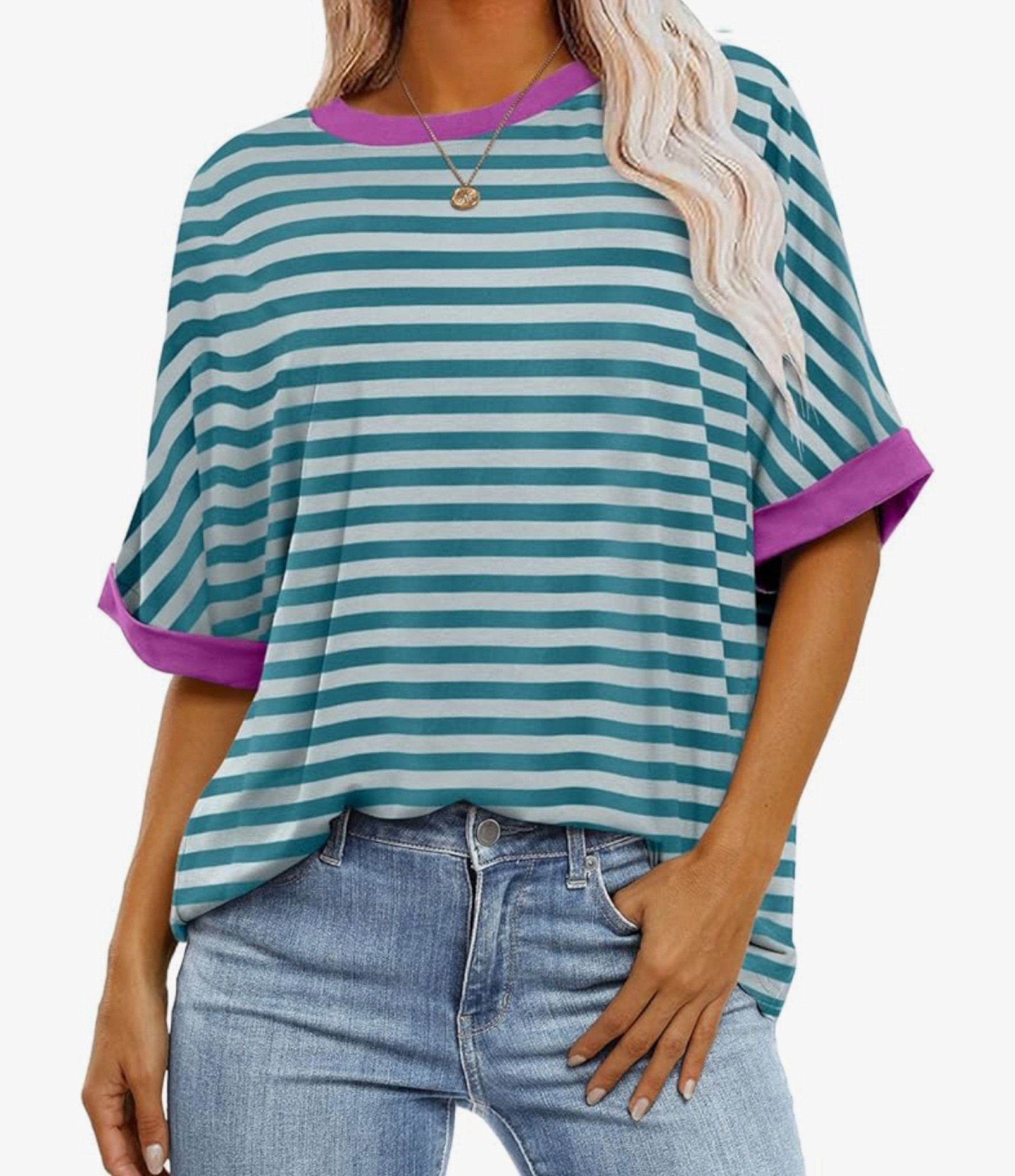 Love this striped oversized tee from Amazon! Lots of color ways to choose from 💕

#LTKStyleTip #LTKFindsUnder50 #LTKBacktoSchool