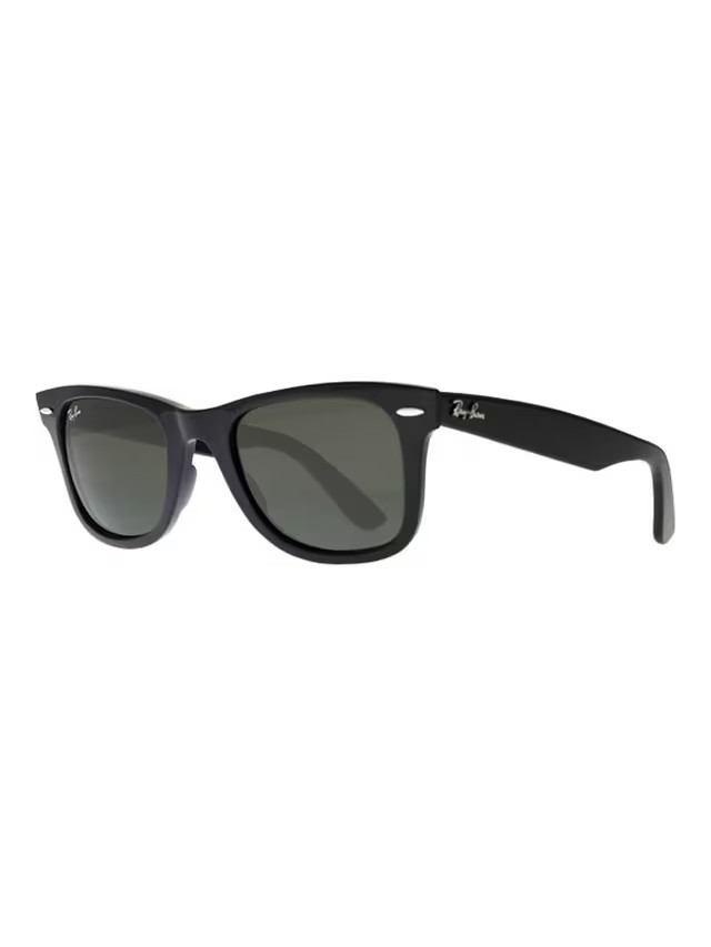 Ray-BanRB2140 Original Wayfarer Sunglasses, Green Lenses, Black | John Lewis (UK)