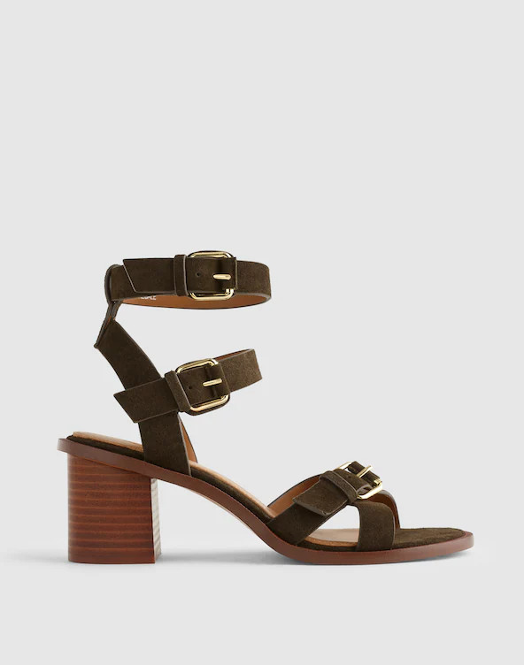 The Corinna Buckle-Strap Heeled Sandal | Madewell