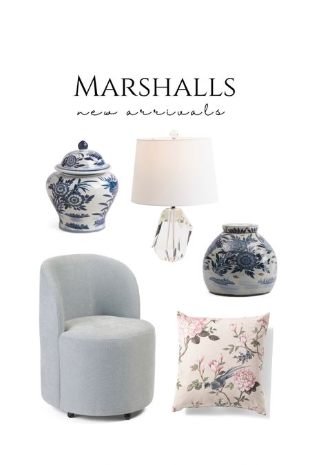 Marshalls new home decor and furniture finds - have and love the Crystal lamp and jar on the right! 💗 Lillian august, Crystal lamp, designer Luxe for less, ginger jar floral bird pillow chinoiserie grandmillennial decor 

#LTKSaleAlert #LTKStyleTip #LTKHome