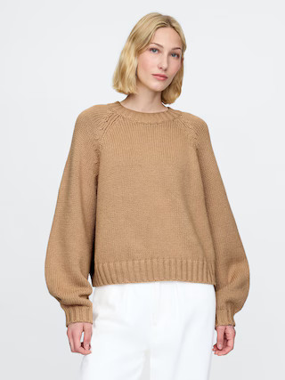 Relaxed Balloon-Sleeve Sweater | Gap | Gap (US)