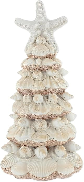 The Bridge Collection Coastal Holiday Tree Figurine – Layered Seashell Design with Starfish Top... | Amazon (US)