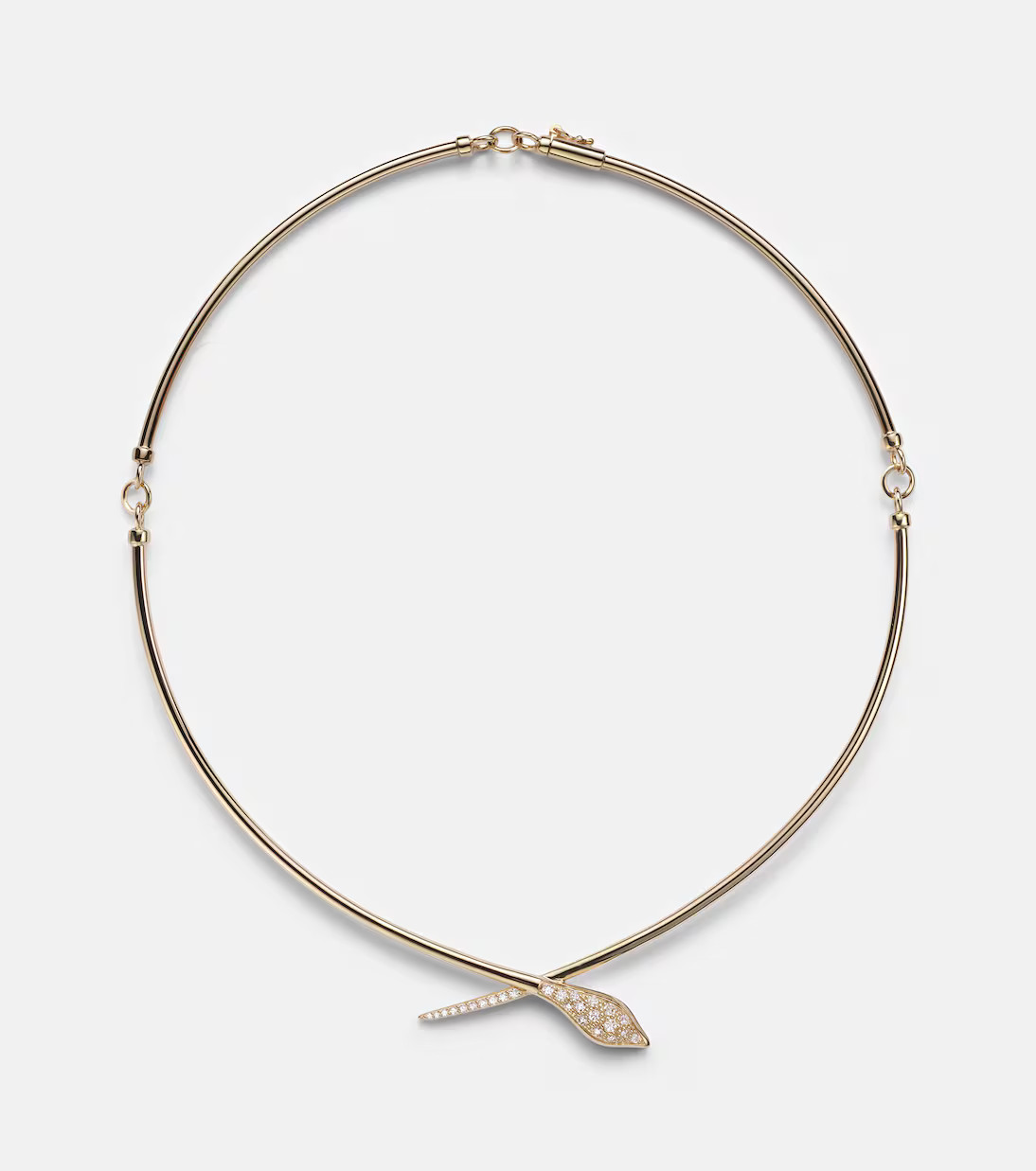 Snake 14kt gold choker with diamonds | Mytheresa (INTL)