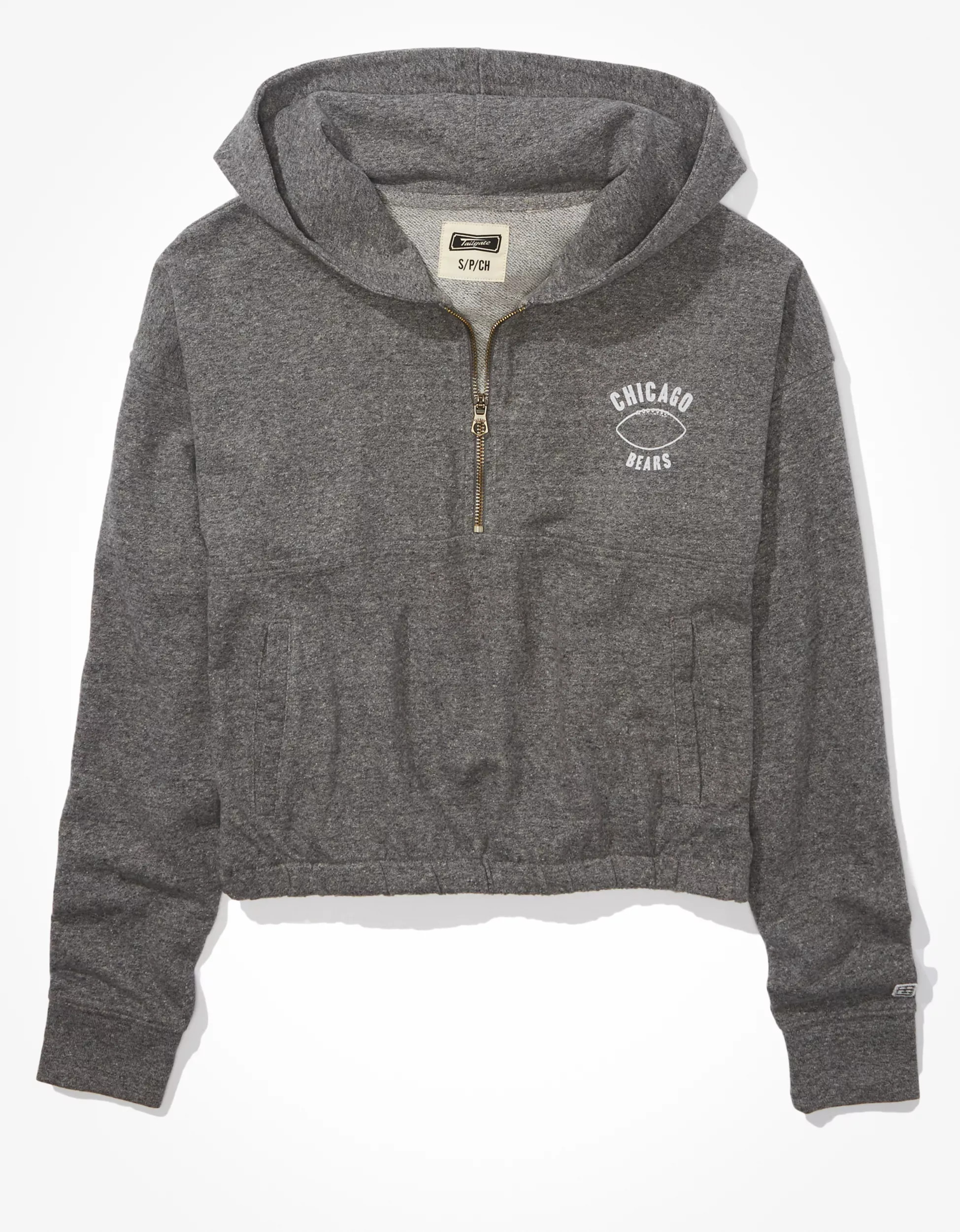 Tailgate Women's Chicago Bears Cinched 1/2 Zip Hoodie | American Eagle Outfitters (US & CA)