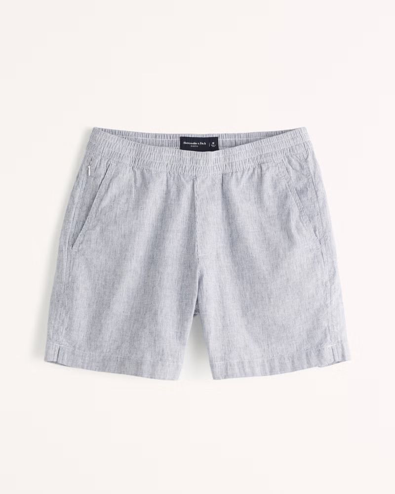 Linen-Blend Pull-On Shorts | Abercrombie & Fitch (US)