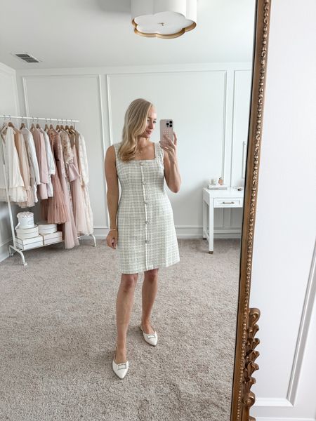Add a cardigan and this would make the perfect spring and summer work wear outfit! Dress fits tts. Use my code AMANDA25 for 25% off! 
Work outfits // dressy outfits // Petite Studio finds // Target shoes 

#LTKSeasonal #LTKworkwear #LTKstyletip